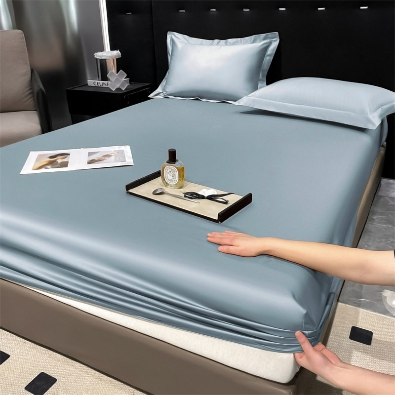 高端100支纯棉长绒棉单全枕套简约床单棉床上用品床品出口笠纯色,床上用品,床笠,淘宝优惠券,粉丝福利购,淘宝优惠卷