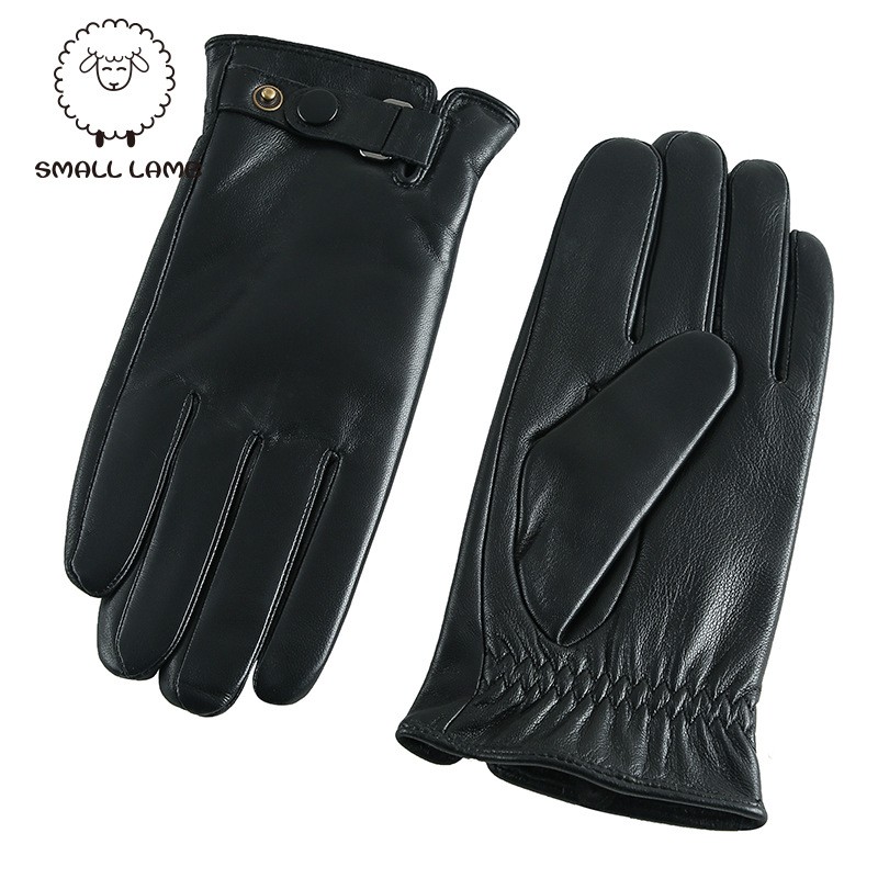 新款商务休闲秋冬男士绵羊皮触摸屏真皮手套柔软保暖加绒加厚冬季
