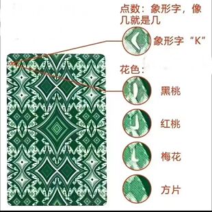 姚记2103魔术扑克背面能认出花色近景特殊表演道具定制纸牌送图解