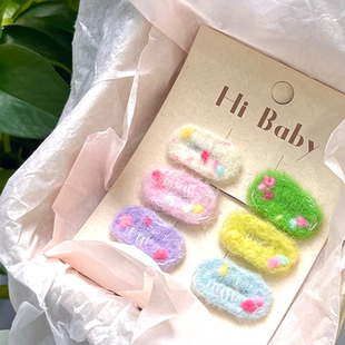 宠物发夹毛绒碎发夹bb夹可爱马尔济斯比熊碎发发夹不伤发约克夏