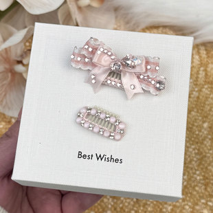 狗狗发夹马尔济斯发夹lo娘风甜心小妹bb夹西施约克夏比熊手作原创