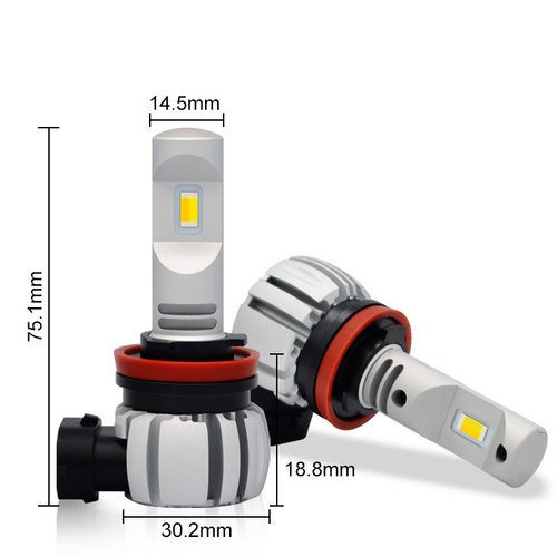 过日本车检 小巧H8 H11 H16 3000K+6000K 白黄双色 LED汽车雾灯