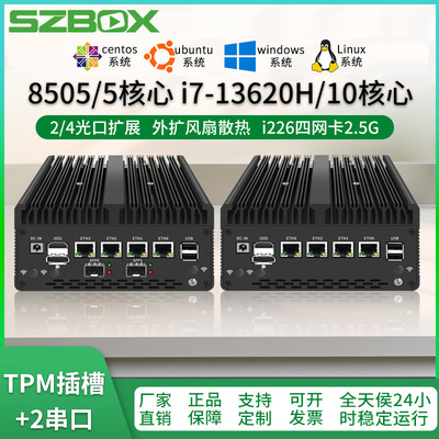 4口2.5G万兆光口12代8505/i5-13420H/i7-13620H万兆工控迷你主机