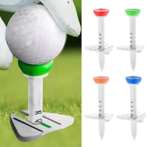新款高尔夫刻度球钉 塑料轨迹发球座 golf四色马克球TEE 训练用品