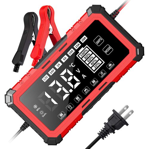 哇噢 跨境12V24V2A6A10A15A20A充电器汽车电瓶充电器 摩托车电瓶