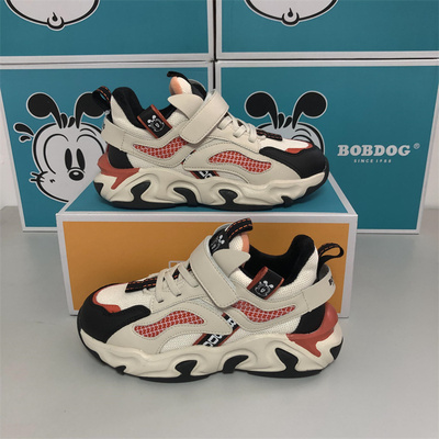 巴布豆冬季儿童加绒保暖运动鞋