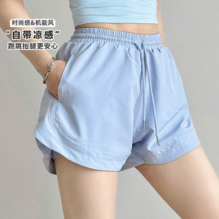 gogoyoga运动短裤机能风假两件健身三分裤防走光凉感瑜伽裤短裤