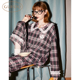 Gukoo 家居服套装 果壳睡衣女春秋款 mikko系列格子长袖