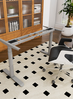 DF01Y电动升降桌腿桌架支架可移动三节双电机办公家用书桌DIY环保