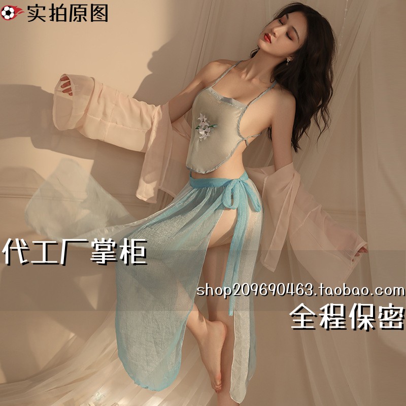 连云港美灵儿服饰国列古典肚兜雪纺透视纯内衣睡衣复古免脱制服