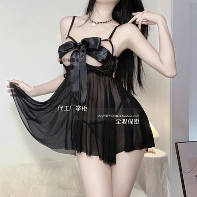 灌云季末服饰有限公司绑带内衣女吊带裙大码蝴蝶结睡衣公主风