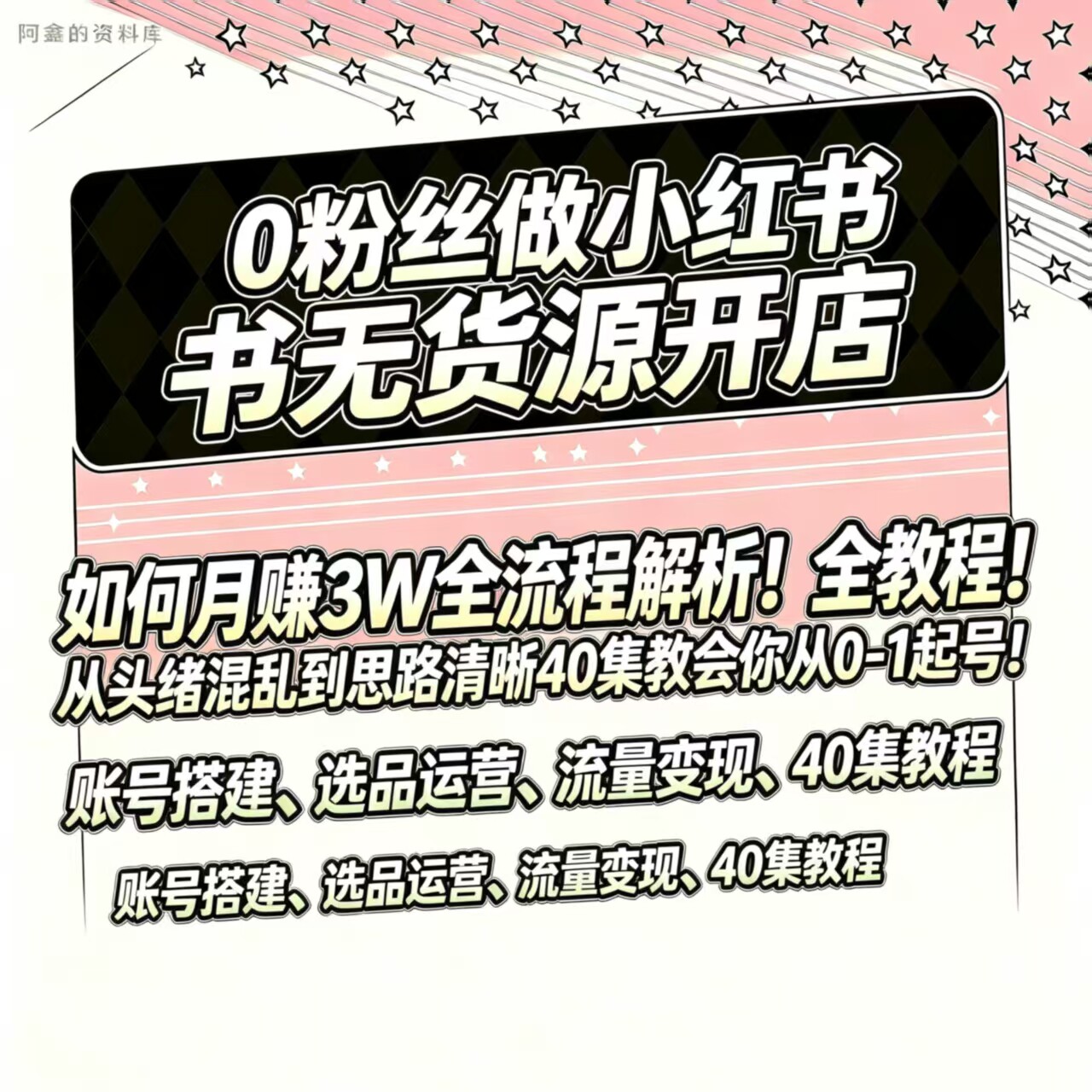 xhs不用货源电商课从开店选品上架到内容制作不囤货快速启动