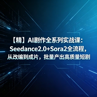 2026年A1剧作全系列实战课：Seedance2.0+Sora2全流程AI制作