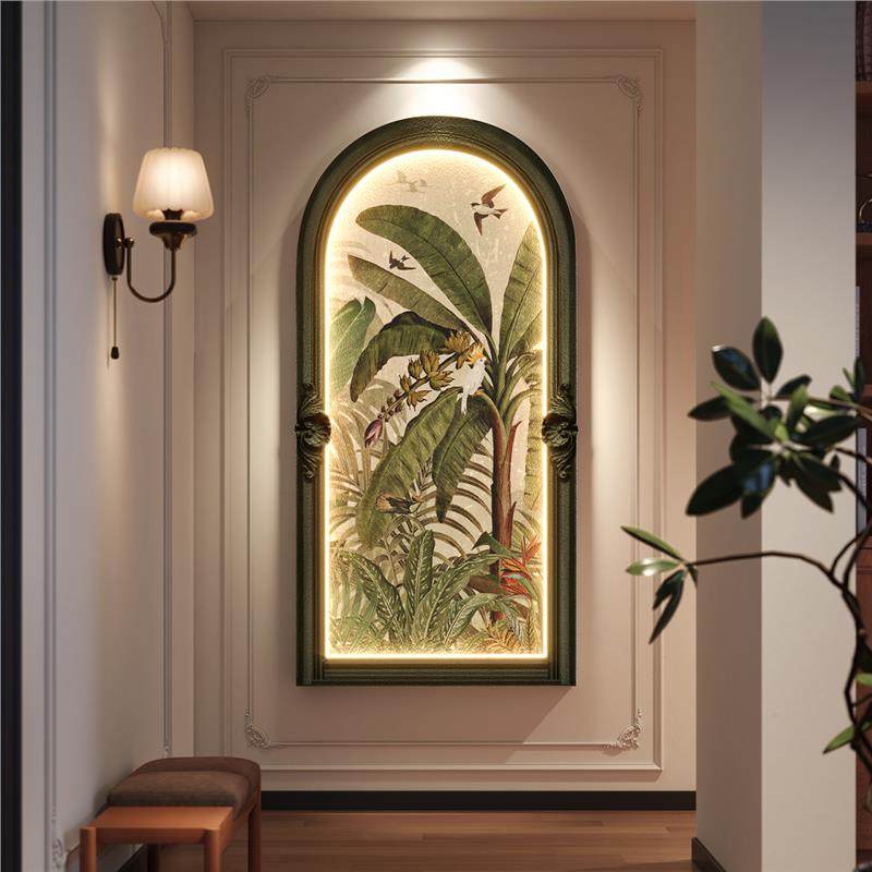 家大业大法式复古玄关装饰画中古风高端走廊过道挂画高级感壁灯画,家居饰品,现代装饰画,淘宝优惠券,粉丝福利购,淘宝优惠卷