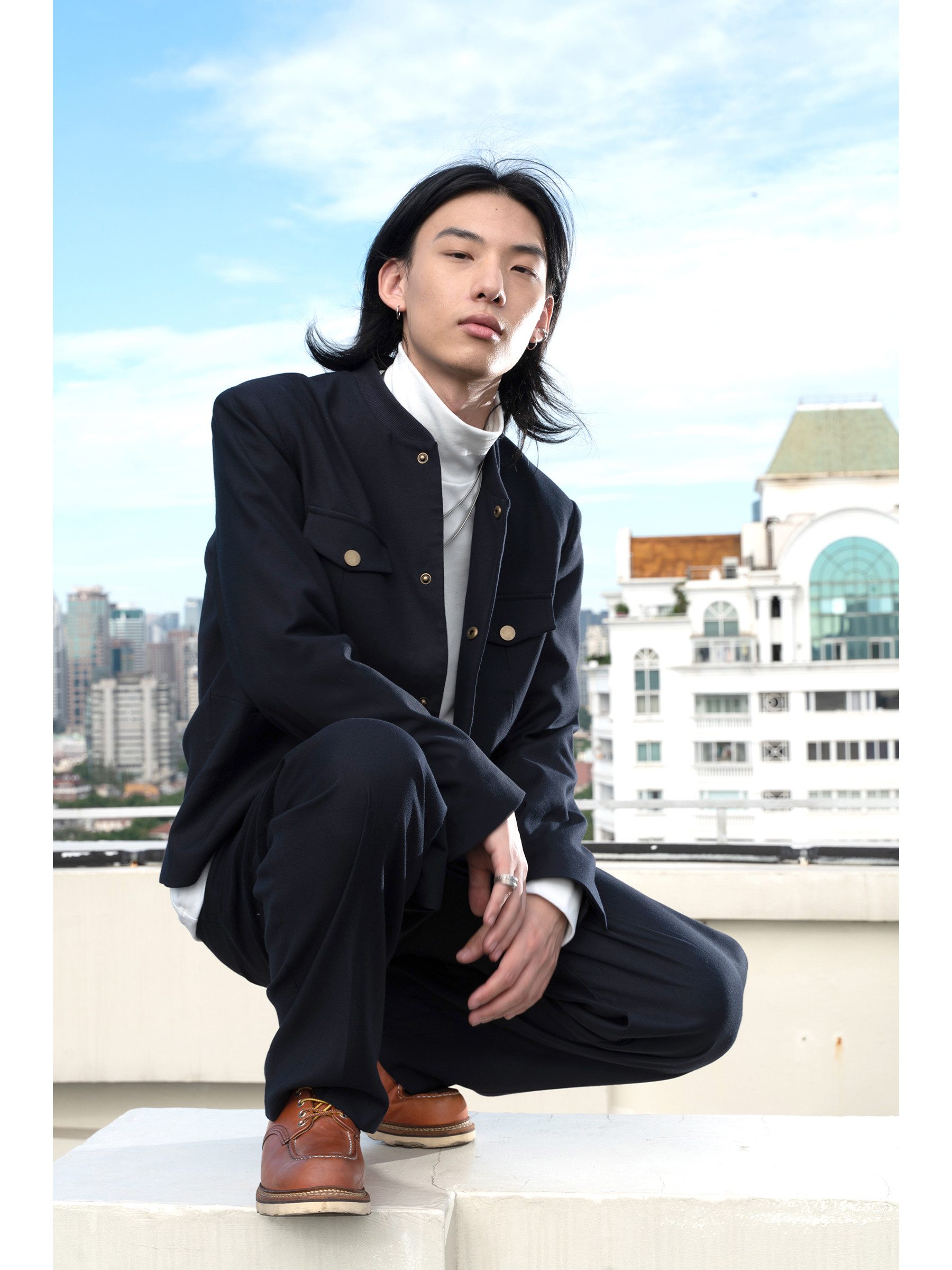 toocoolll 热血高校 藏青色西服外套夹克 自留爱款 出片率高 男女