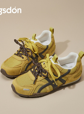 奥古狮登黄色德训鞋女夏季2025新款网面芭蕾薄底赛车休闲运动板鞋