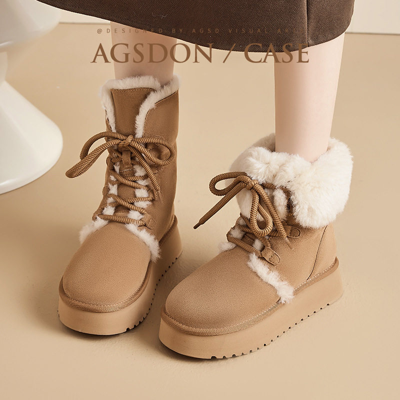 奥古狮登雪地靴女2025新款加