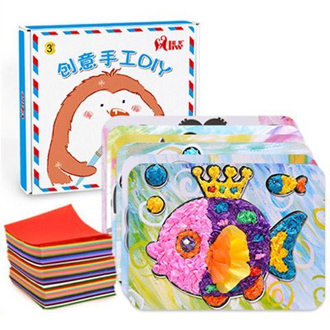 益智幼儿创意美术课程材料包儿童绘画材料手工diy玩具启蒙创意画