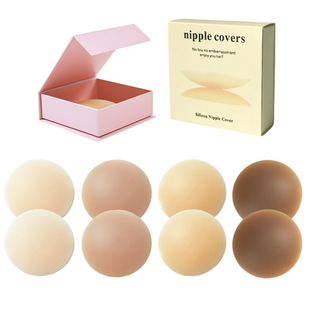 跨境乳贴固态硅胶胸贴10CM有胶隐形无痕防凸点超薄nipple covers