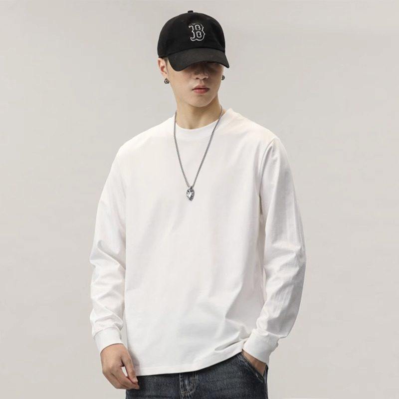 长袖T恤男潮牌秋冬季2025新款纯棉百搭宽松内搭打底衫男休闲卫衣
