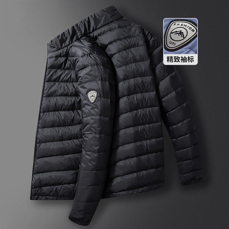 轻薄男士羽绒服冬季2025新款高级感90绒立领保暖夹克冬装外套休闲