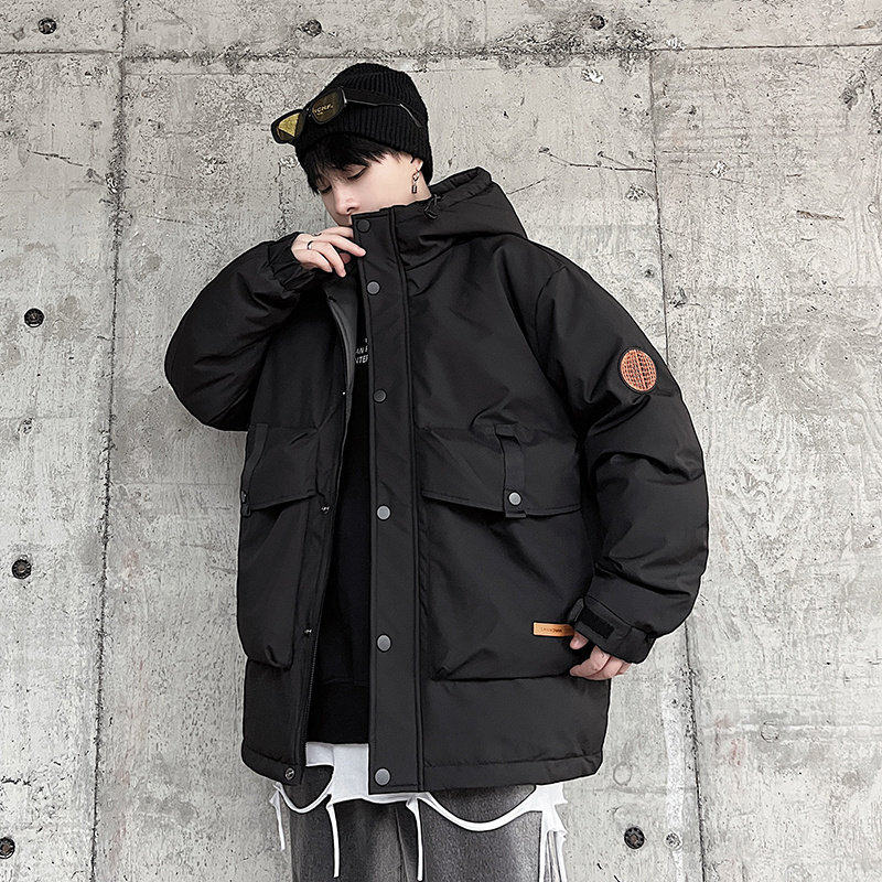 羽绒服男冬季2025年新款加肥加大码加厚时尚潮牌男士连帽外套高端