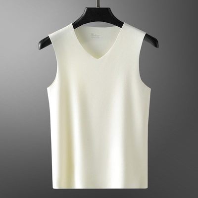home daily  德绒保暖背心男士冬季加绒加厚打底衫男无痕保暖内衣