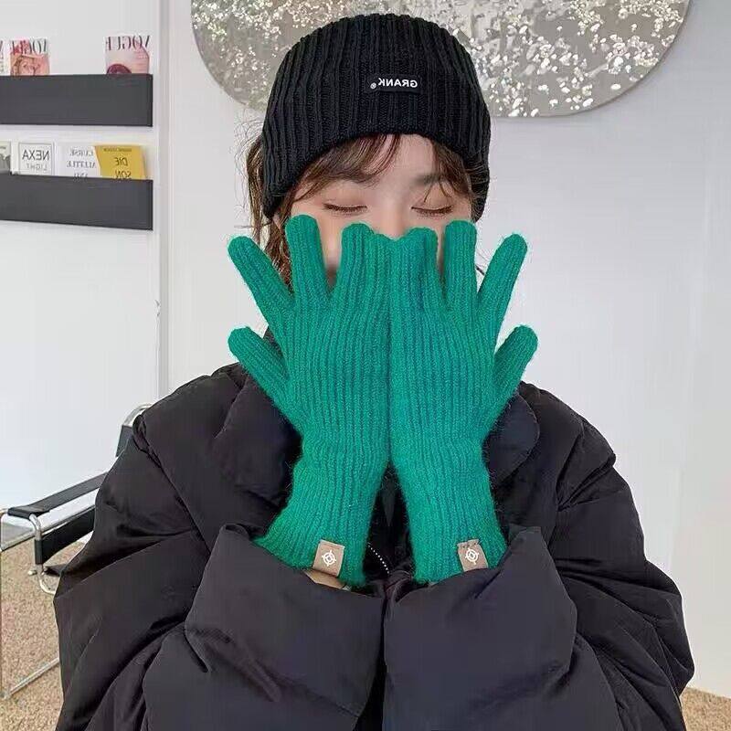 克莱茵蓝毛线针织纯色韩代手套贴标分指露手指触屏收完秋冬保暖,服饰配件/皮带/帽子/围巾,手套,淘宝优惠券,粉丝福利购,淘宝优惠卷