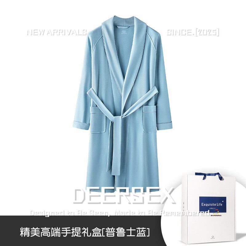 义乌的打底奢级天丝双面绒秋冬男睡袍/浴袍