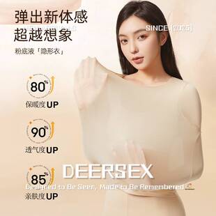 汕头市潮阳区谷饶雅姿欣针织厂秋冬季度恒温秋衣秋裤女套装超薄肌