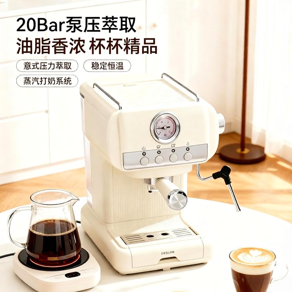 意式咖啡机浓缩奶泡单双杯预浸泡