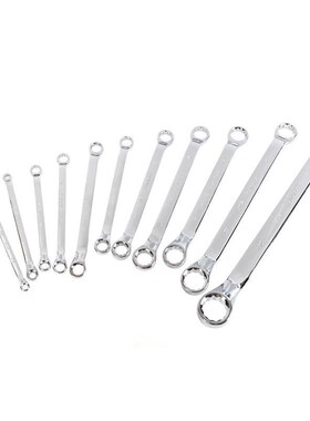 力易得E1532【11件全抛光双梅花扳手】梅花扳手套装双梅呆扳手