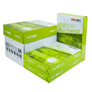 得力A4复印纸打印白纸70g整箱5包装a4纸500张a4打印用纸80g办公用