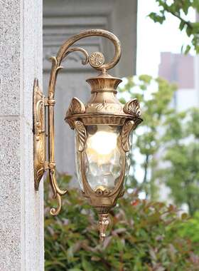 欧式防水美式复古户外别墅围墙庭院过道阳台大门墙角室外耳朵壁灯