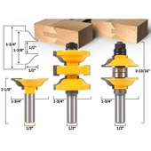S线条榫合铣刀1 2柄3件套木工铣刀一次成型实木大门刀门框榫合刀