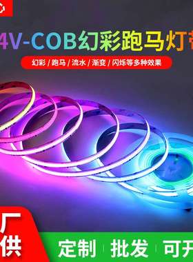 COB灯带RGB变色氛围灯720珠幻彩灯带24V户外防水LED高密度灯珠