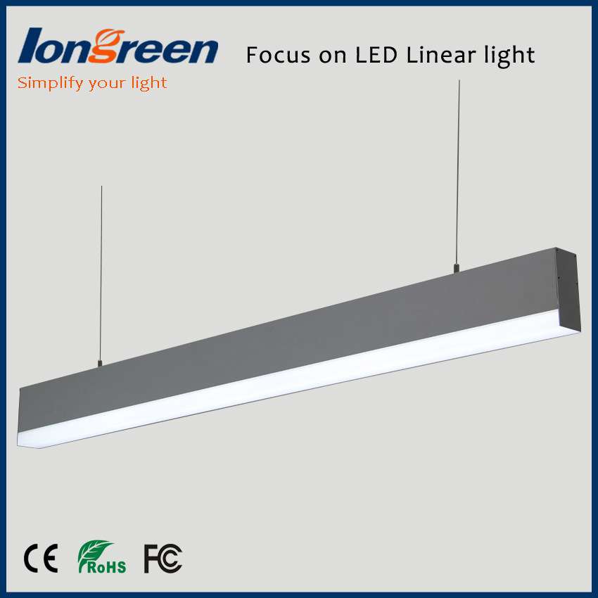 led办公吊线长条灯三面发光出光柔和防眩办公会议室可拼接造型灯