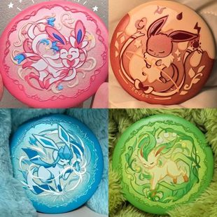 【全店满20包邮】宝可梦仙子伊布可爱动漫吧唧礼物 无浮雕 自制