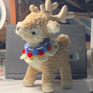 【娃衣】jellycat圣诞米茨驯鹿蓝色围脖围脖毛绒玩偶娃衣配饰20cm