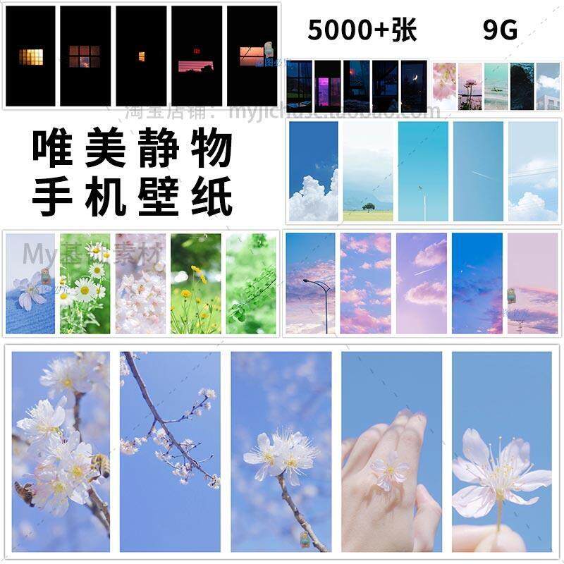 高清风景背景唯美天空静物小清新花朵手机桌面壁纸jpg图片素材集