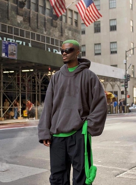 现货三方联名YZY DOVE双层和平鸽子卫衣纯正美式KAN休闲YE帽衫