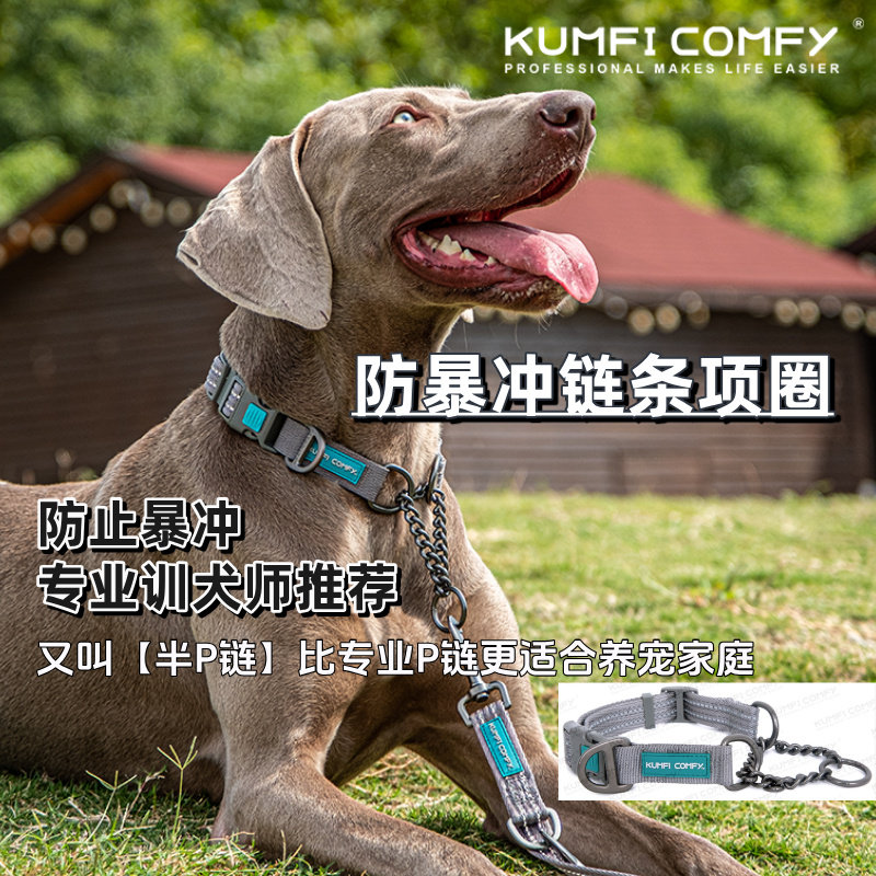 狗狗防暴冲链条项圈牵引