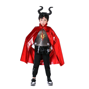 万圣节儿童服装西游记cos衣服男童化妆舞会角色扮演牛魔王披风男
