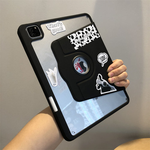 360度旋转亚克力ari6适用于iPad10代987保护套10.9防弯9.7英寸Pro11带笔槽10.2横竖支架A2270透明壳air54皮套