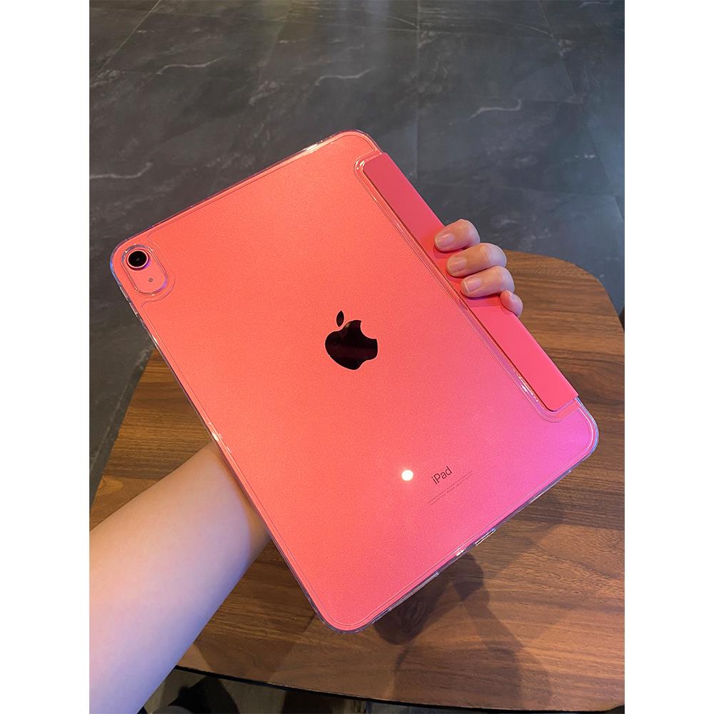 适用于苹果iPad11保护壳新款3+Y折无笔款第十代10.9英寸透明亚克力11横竖支撑12平板电脑防弯防摔皮套