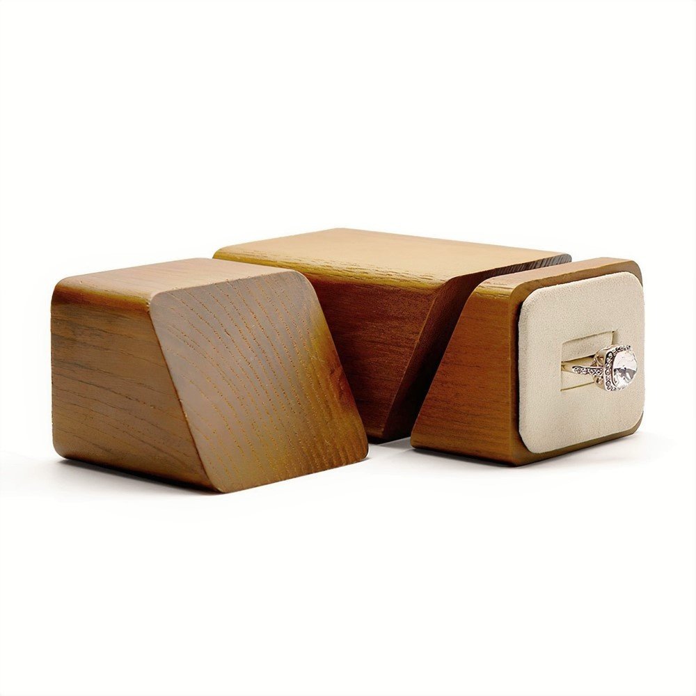 黑胡桃戒指展示架戒指底座摆件饰品戒指架三件套珠宝陈列架