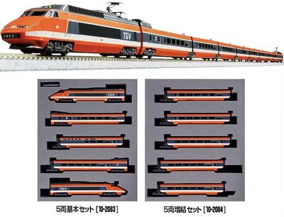 【KATO】N比例 10-2083/2084 法国TGV Sud-Est 高铁 84编成 10节