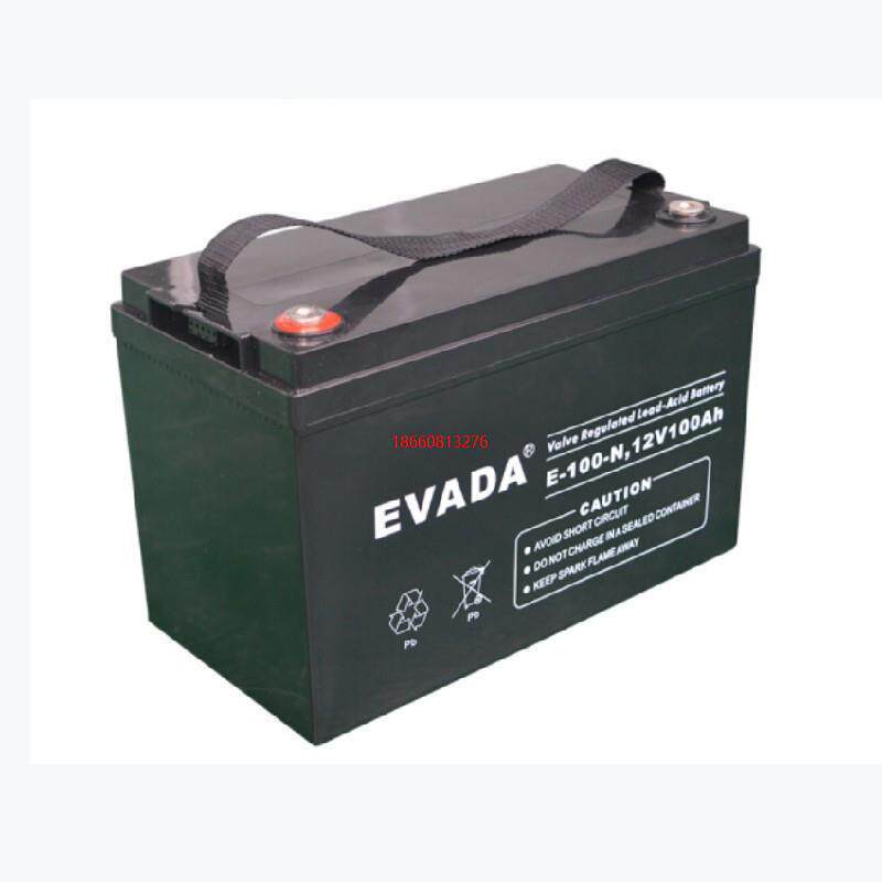 EVADA蓄电池E-100-N阀控式 12V100AH直流屏 免维护电源