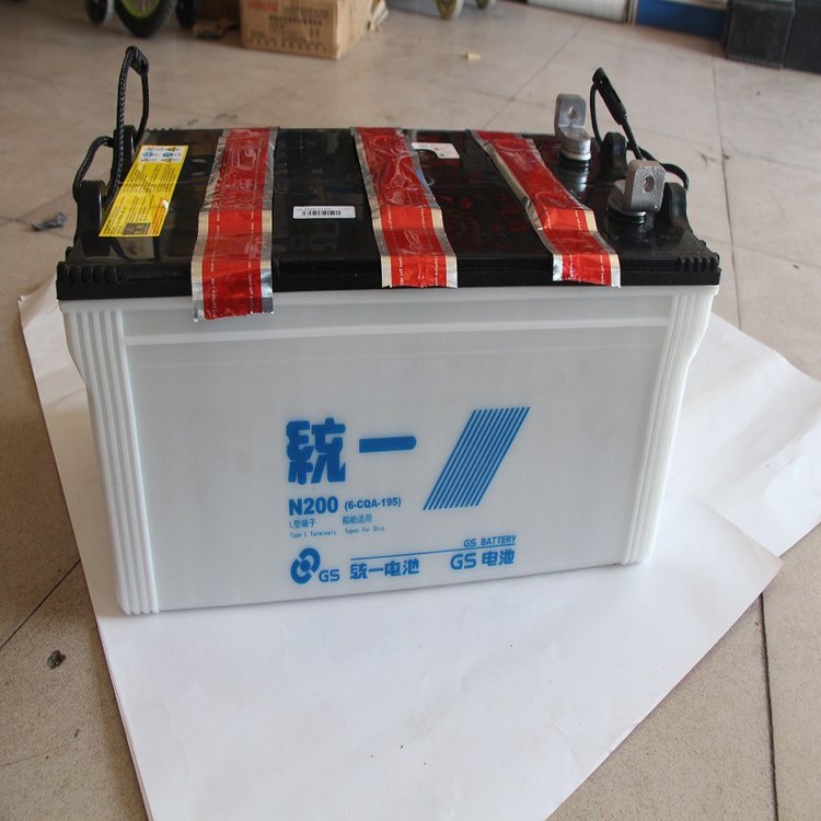 蓄电池N200(6-CQA-195)12V-200AH船用加液干荷水式发电机