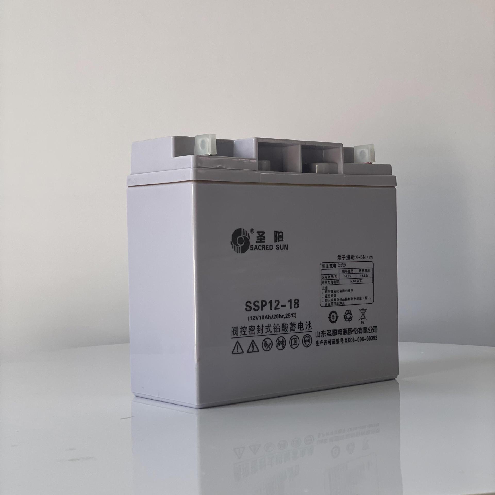 蓄电池SSP12-18铅酸免维护12V18AH直流屏EPS/UPS门禁电源